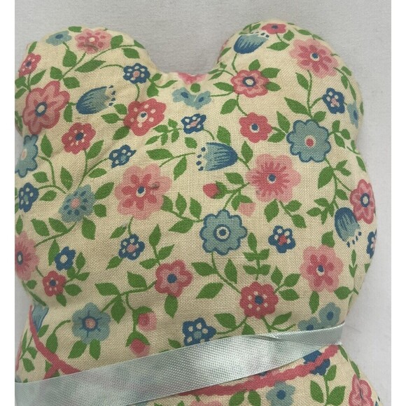 Vintage Fabric Bear pillow home made from pattern Plush Stuffed Animal Toy 7” - Picture 6 of 10